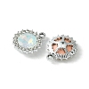 UV Plating Alloy with Mixed Color Glass Rhinestone Pendants FIND-B039-04P-2