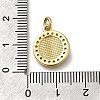 Brass Micro Pave Clear Cubic Zirconia Pendants ZIRC-I070-073G-3