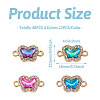 48Pcs 4 Colors Alloy Crystal Rhinestone Connector Charms FIND-SW0001-26-3