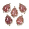 Natural Strawberry Quartz Faceted Teardrop Links G-B126-03G-05-1