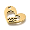 201 Stainless Steel Pendants STAS-A116-01G-11-2