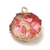 Transparent Resin Pendants CRES-F022-03B-2