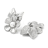 304 Stainless Steel Flower Stud Earrings EJEW-M233-05P-2