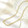 Brass Textured Cable Chain Necklaces NJEW-A042-12G-01-1