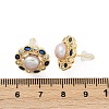 Brass Imitation Pearl Stud Earrings KK-D301-08G-3