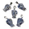 Natural Blue Spot Jasper Pendants G-B127-10P-02-1