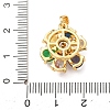Brass Pave Colorful Cubic Zirconia Pendants CU-CBAF7AF-03B-G-3