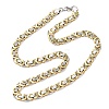 9MM Two Tone 304 Stainless Steel Byzantine Chain Necklaces for Women Men NJEW-F363-03GP-4