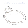 1Pc Brass Satellite Chains Double Strand Bracelets for Women BJEW-LP0004-45-2