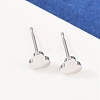 Brass Clover Stud Earrings for Women EJEW-G441-06D-P-1
