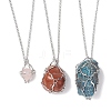 3Pcs 3 Sizes Stainless Steel Macrame Pouch Empty Stone Holder for Necklace Makings NJEW-JN04823-2