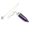 Natural Amethyst Bullet Cone Pointed Dowsing Pendulums PW-WG2823D-06-1