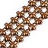 Electroplated Synthetic Non-magnetic Hematite Beads Strands G-K375-E01-01-1