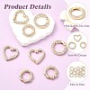 15Pcs 3 Styles Zinc Alloy Spring Gate Rings FIND-CJ0004-77-3