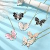 6Pcs 6 Style Butterfly Alloy Rhinestone Ceiling Fan Pull Chain Extenders FIND-JF00115-2