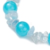 Baking Paint Imitation Jade Glass Round Beaded Stretch Bracelets for Women BJEW-JB12158-02-3
