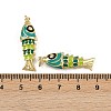 Brass Enamel Pendants KK-L241-23G-01-3