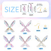 DIY Epoxy Resin Wing Pendants Dangle Earring Making Kits DIY-TA0012-37-4