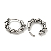 316 Surgical Stainless Steel Hoop Earrings EJEW-D096-19F-AS-2