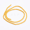 Opaque Solid Color Glass Bead Strands GLAA-F078-A05-2