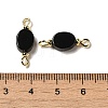 Natural Black Onyx(Dyed & Heated) Connector Charms FIND-C046-05G-3