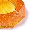 Resin with Natural Citrine Chip Stones Ashtray DJEW-F015-07G-2