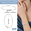 10Pcs Adjustable 304 Stainless Steel Wire Cuff Bangle Making MAK-BBC0001-15-2