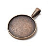 Tibetan Style Alloy Pendant Cabochon Settings TIBEP-20474-M-LF-3
