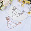 2Pcs 2 Colors Men's Alloy Brooch Lapel Pin JEWB-SP0001-07-4