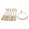 Adjustable Brass Enamel Slider Bracelets BJEW-L652-23-G-1