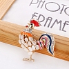 Rooster with Cat Eye Pins PW-WG79535-01-2