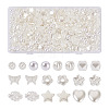 500Pcs 10 Style ABS Plastic Imitation Pearl Beads KY-BY0001-02-1