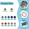 150Pcs 10 Colors Electroplated Natural Lava Rock Beads Strands G-PJ0001-03B-4