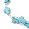Dyed Synthetic Turquoise Beads Bangles for Women BJEW-JB11903-5