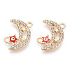 Moon Alloy Enamel Connector Charms LS-ENAM-T013-13KC-02-2