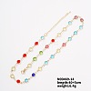 Fashion Summer Theme Brass with Glass Link Chain Necklace for Women Girl HK8171-1