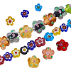 2Strands 2 Styles Handmade Millefiori Glass Bead Strands LAMP-HS0001-24-1