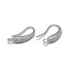 Brass Micro Pave Cubic Zirconia Earring Hooks ZIRC-L079-01P-1