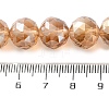 Transparent Electroplate Glass Beads Strands EGLA-N002-34D-F01-4