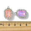 UV Plating Alloy Mixed Color Glass Rhinestone Pendants FIND-B039-03P-3