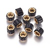 Brass Cubic Zirconia European Beads KK-E772-01J-2