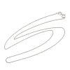 Anti-Tarnish Trendy Unisex Rhodium Plated 925 Sterling Silver Cable Chains Necklaces STER-M034-B-07-2