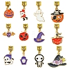 Halloween Alloy Enamel European Dangle Charms PALLOY-FS00014-1