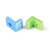 UV Plating Opaque Acrylic European Beads OACR-M027-03L-3