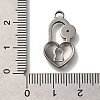 304 Stainless Steel Pendant Rhinestone Settings STAS-H223-01AS-05-3