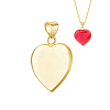 1Pc Heart 925 Sterling Silver Pendant Cabochon Settings STER-PH0004-20-1