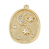 Brass Micro Pave Cubic Zirconia Pendants KK-I719-41G-1