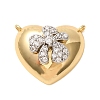 Valentine's Day Brass Micro Pave Clear Cubic Zirconia Pendants KK-C264-16A-G-1