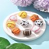10Pcs 5 Colors Sport Theme Opaque Acrylic Resin Beads MACR-FS0002-05-8
