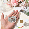 1Pc Heat Transfer Alloy Angel Wing Hanging Ornaments HJEW-BBC0001-15-3